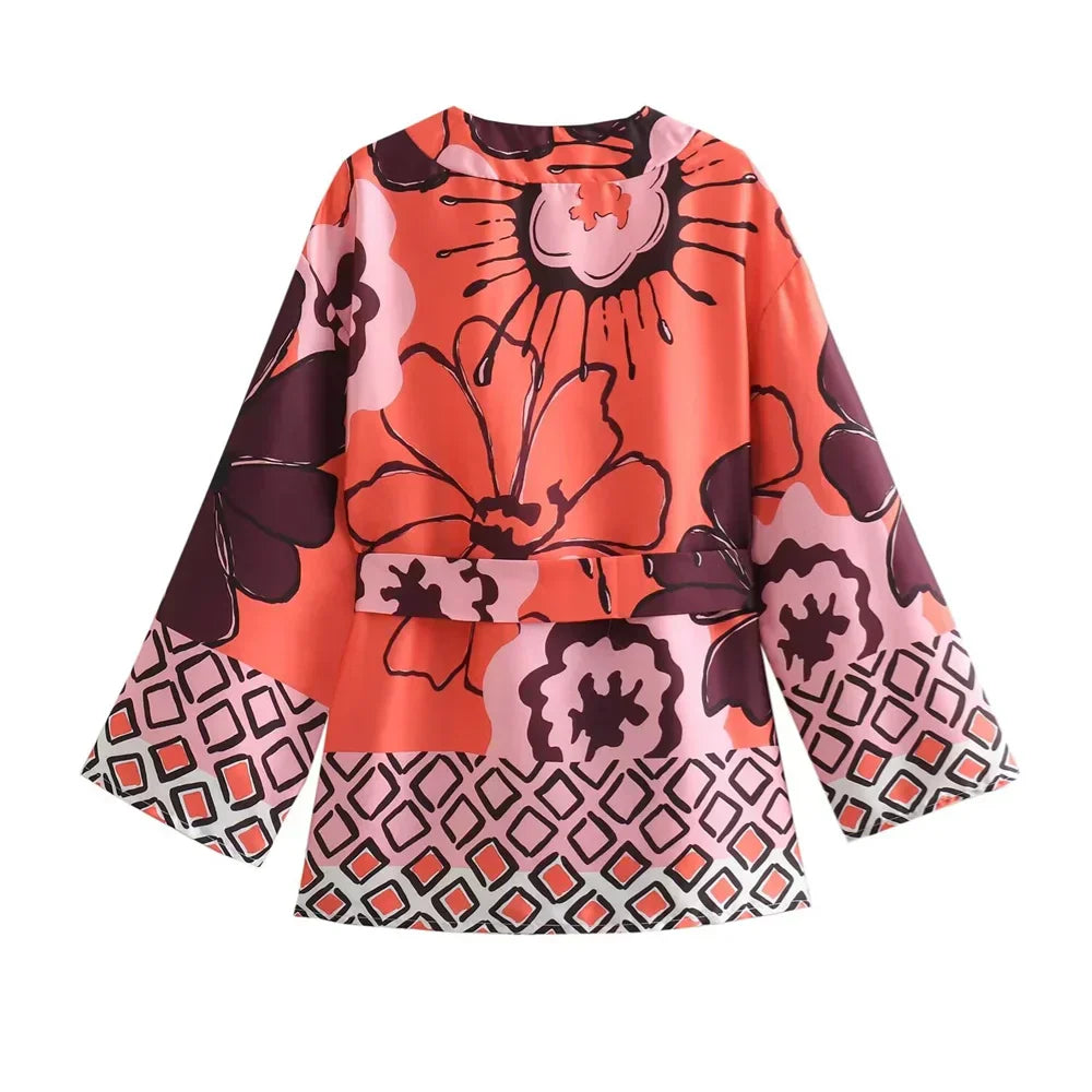 Loungewear Club™ | Ensemble Kimono à Fleurs & Pantalons Amples