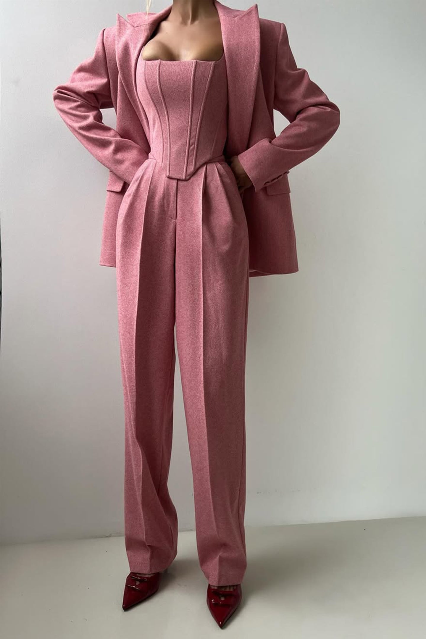 Loungewear Club™ | Ensemble avec blazer à double boutonnage