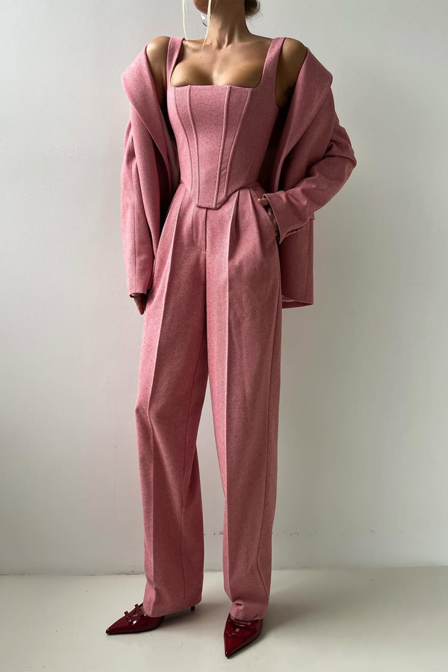 Loungewear Club™ | Ensemble avec blazer à double boutonnage