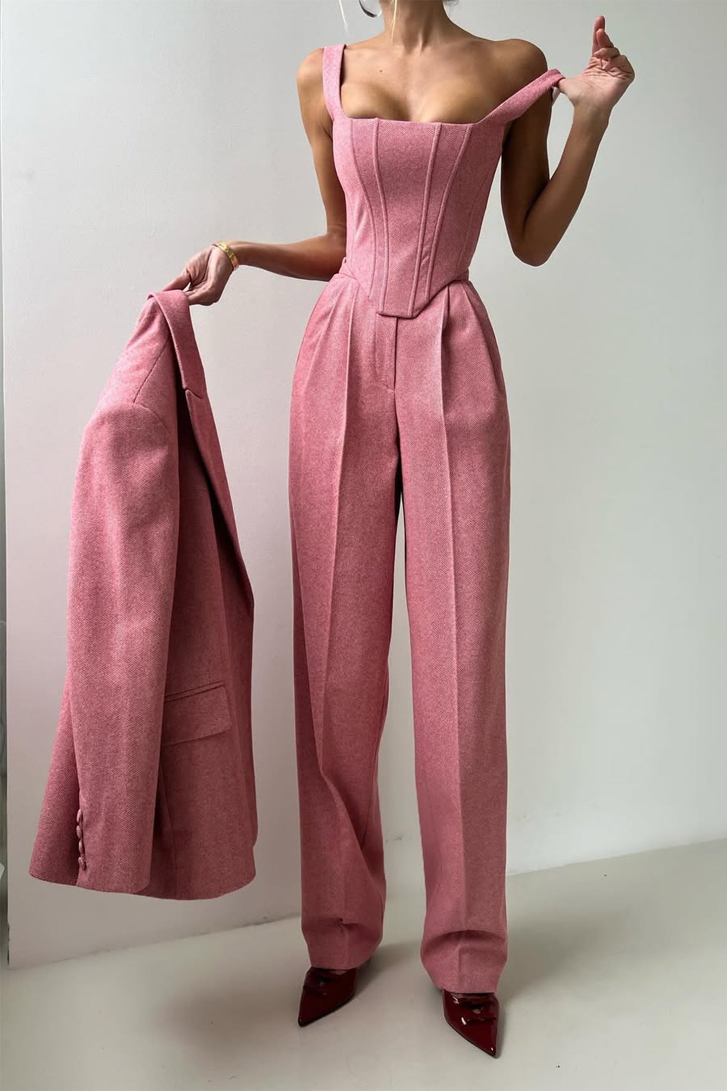 Loungewear Club™ | Ensemble avec blazer à double boutonnage