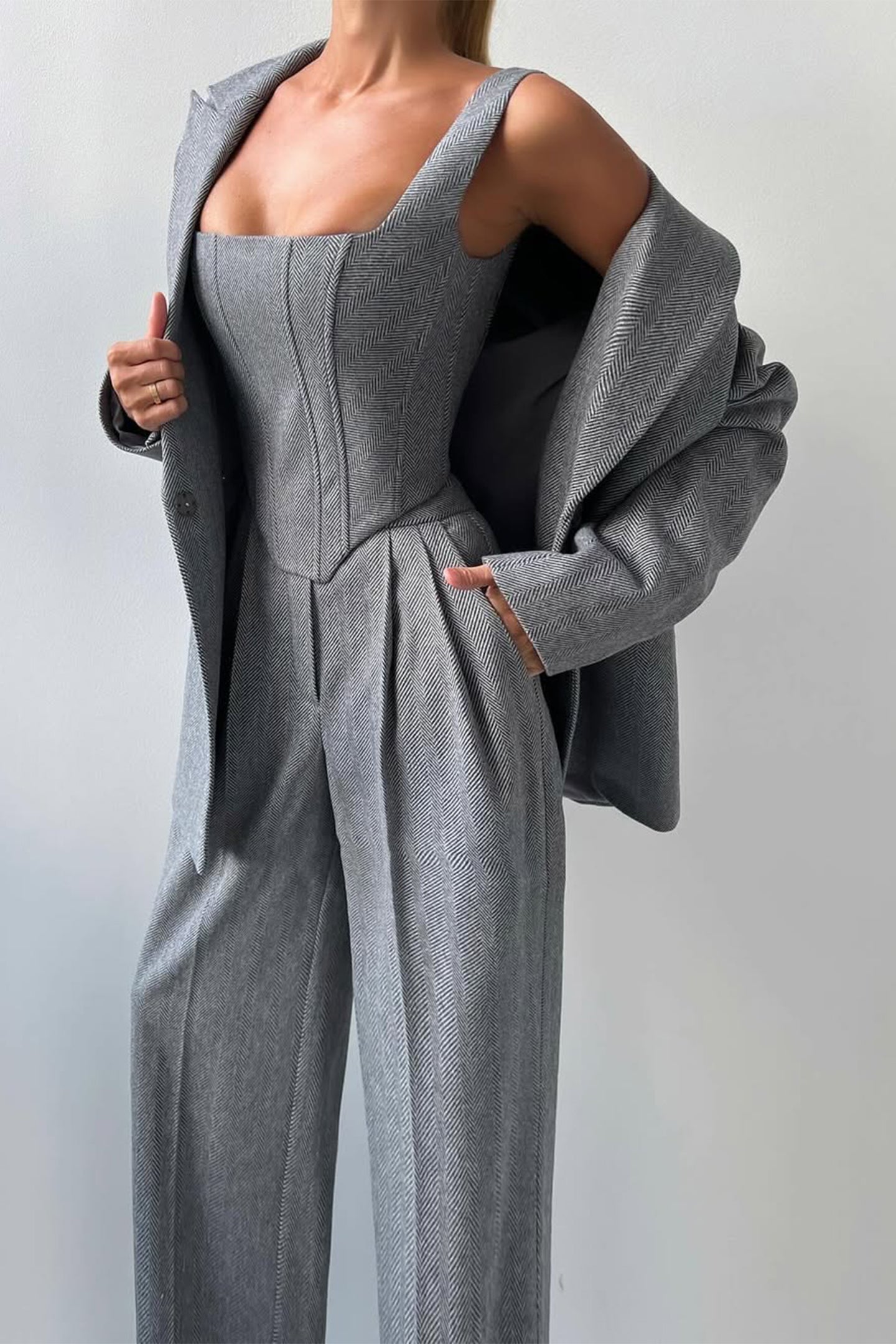 Loungewear Club™ | Ensemble avec blazer à double boutonnage