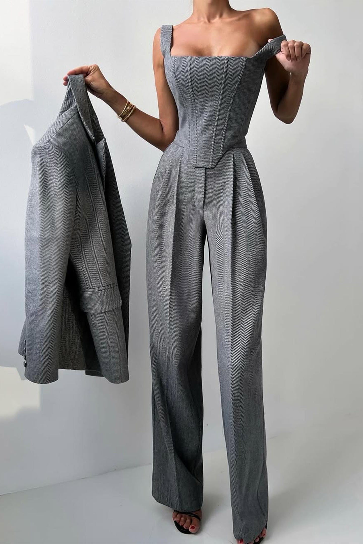 Loungewear Club™ | Ensemble avec blazer à double boutonnage