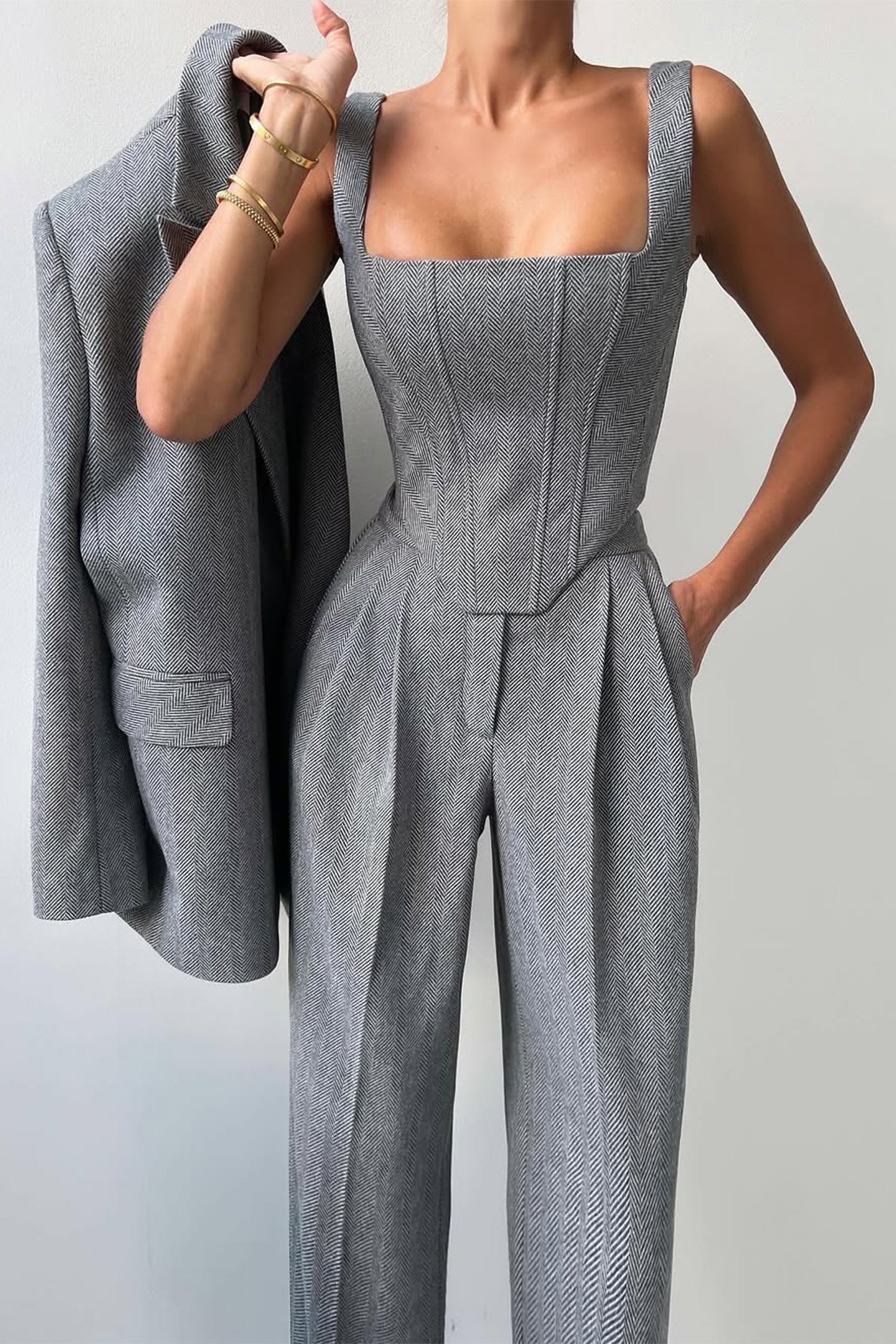 Loungewear Club™ | Ensemble avec blazer à double boutonnage