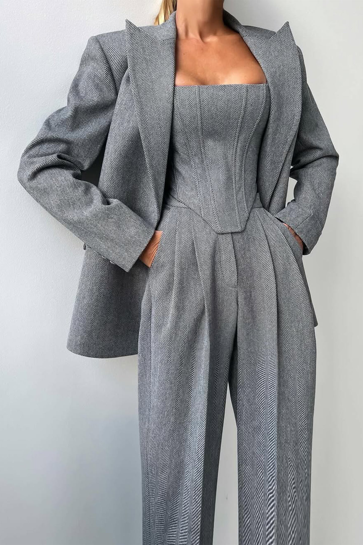 Loungewear Club™ | Ensemble avec blazer à double boutonnage