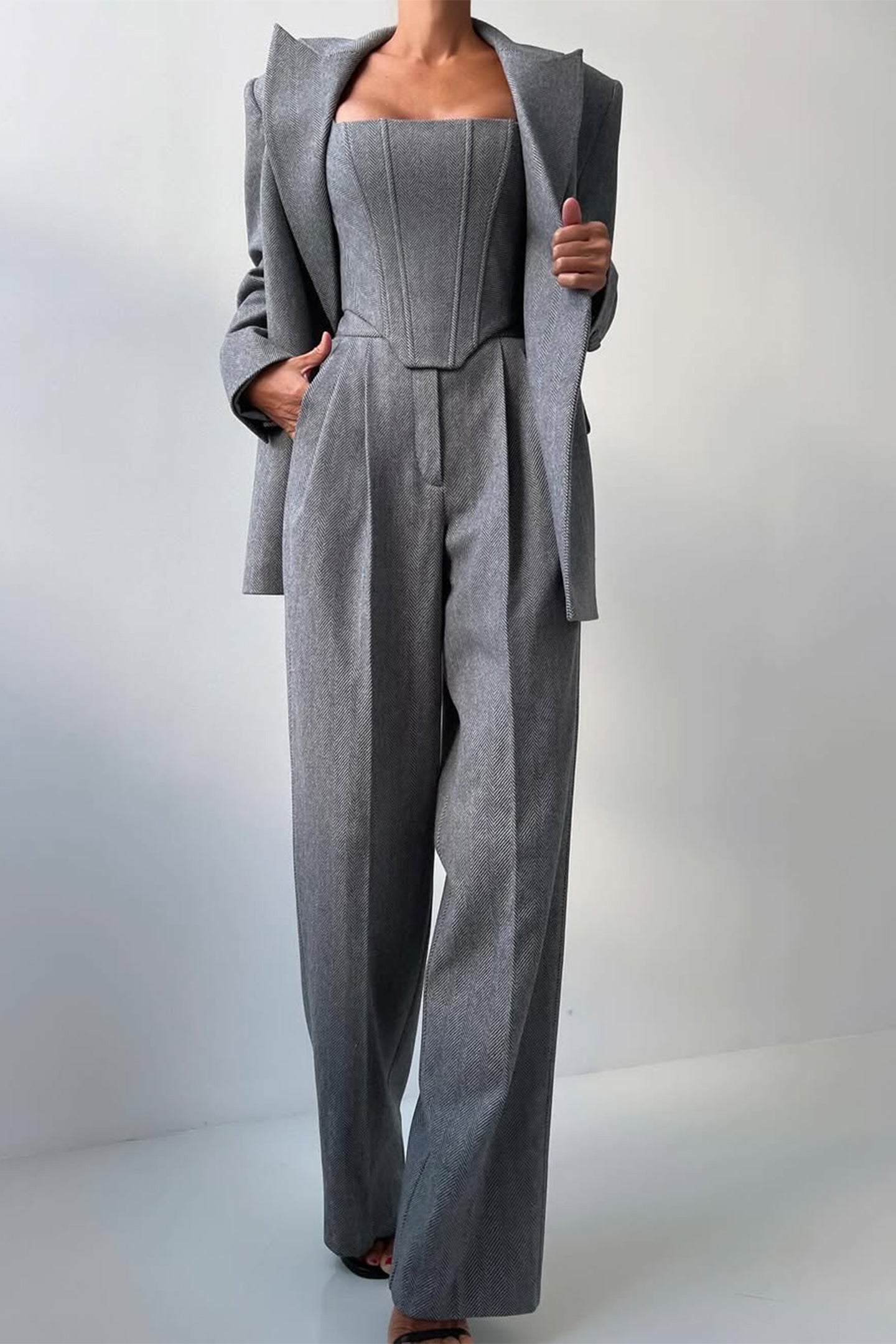 Loungewear Club™ | Ensemble avec blazer à double boutonnage