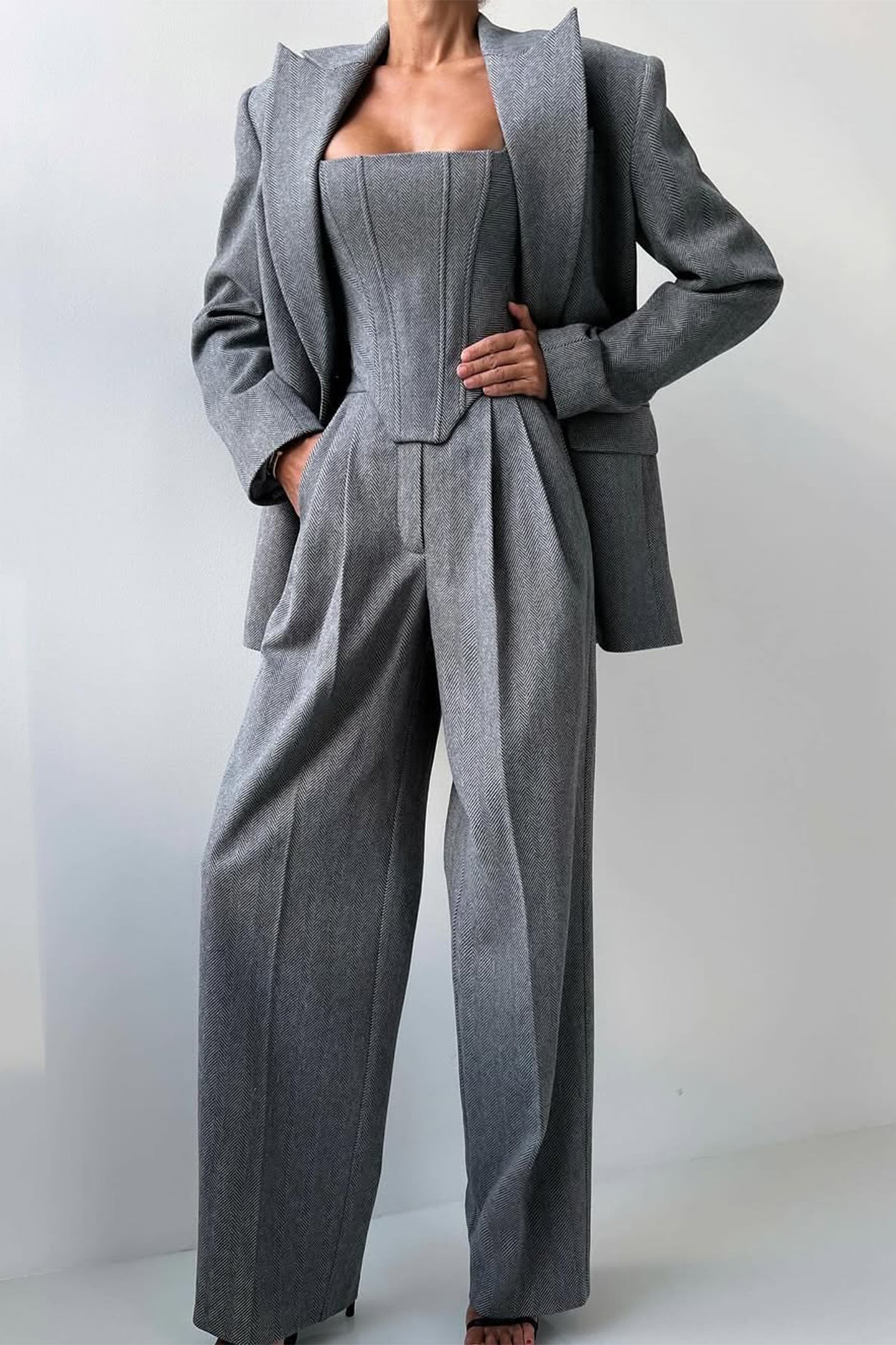 Loungewear Club™ | Ensemble avec blazer à double boutonnage