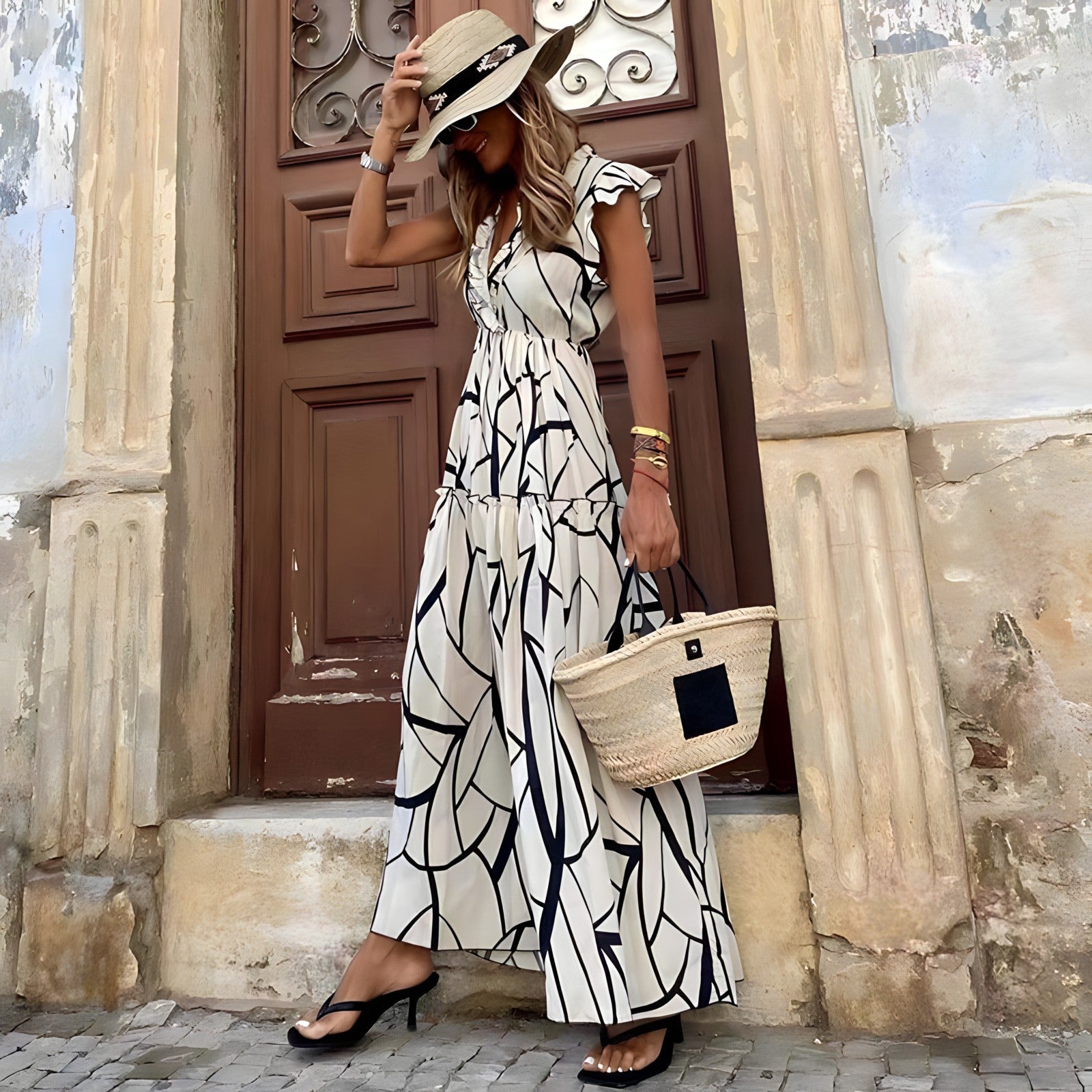 Maddie™ - Robe Imprimée Élégante