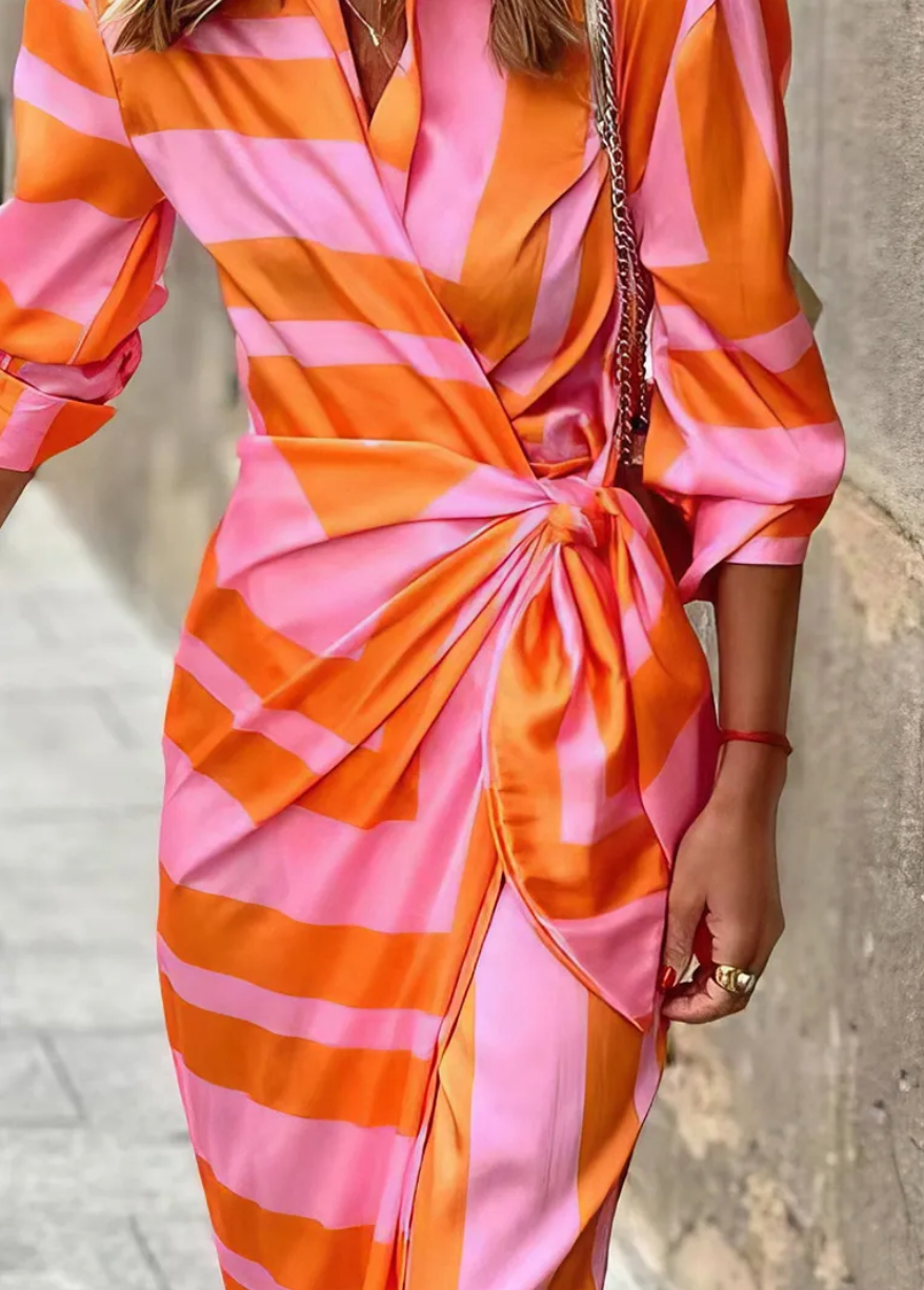 Solana™ - Robe Portefeuille Imprimée