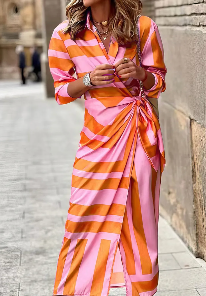 Solana™ - Robe Portefeuille Imprimée
