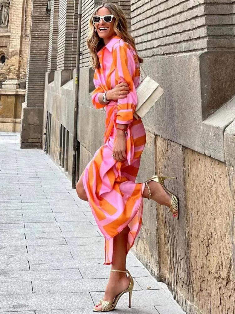 Solana™ - Robe Portefeuille Imprimée
