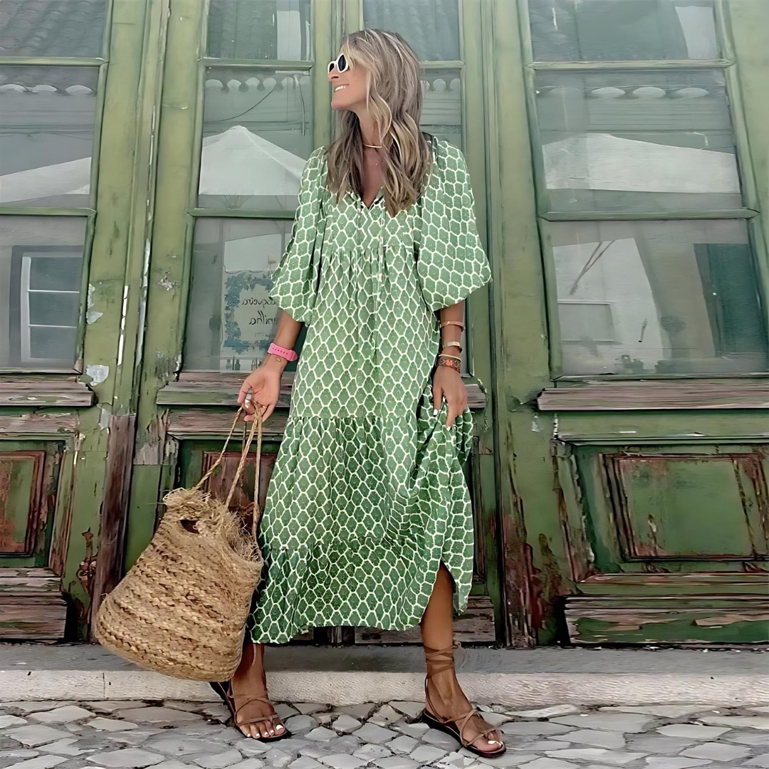 Loungewear Club™ | Robe fluide avec imprimé de roses