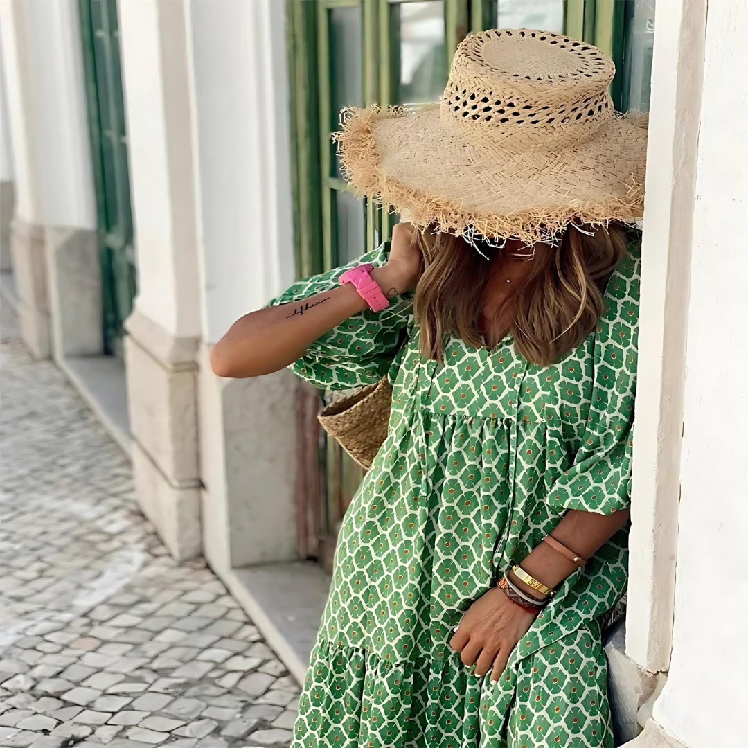 Loungewear Club™ | Robe fluide avec imprimé de roses