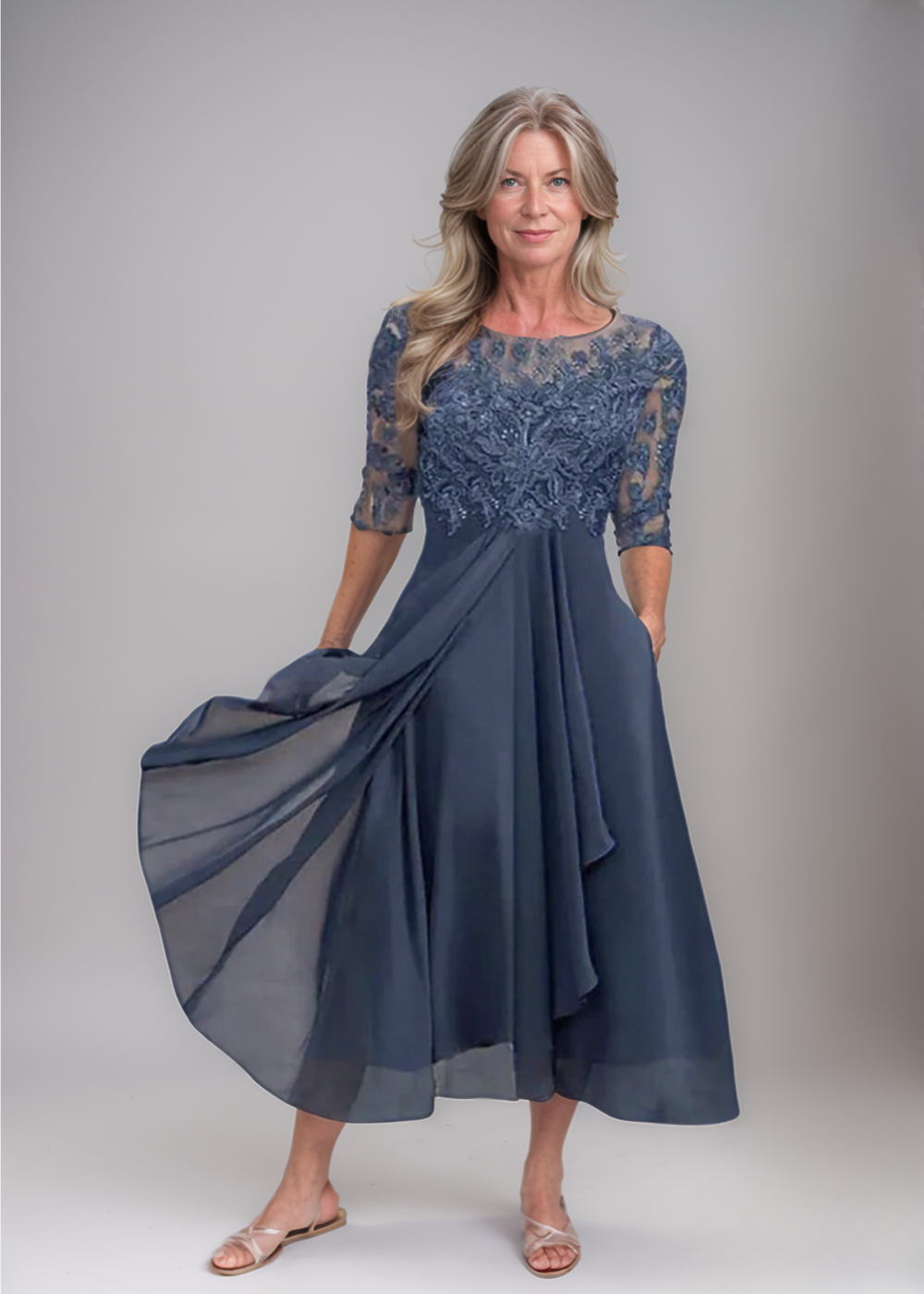 Loungewear Club™ | Robe en Chiffon Élégante