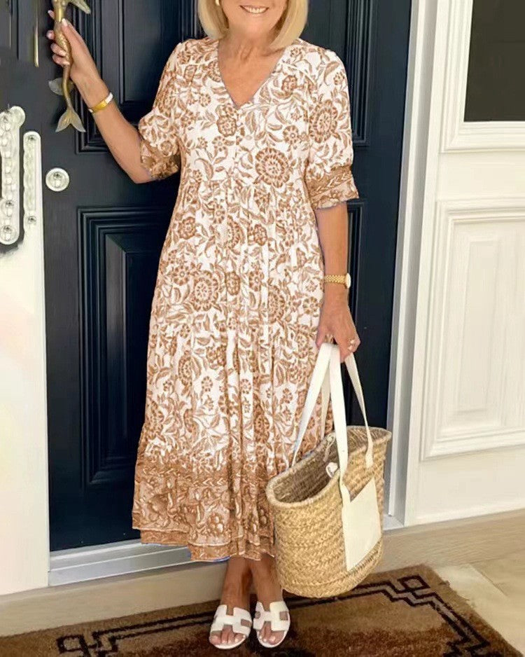Emily | Robe Bohème À Col V