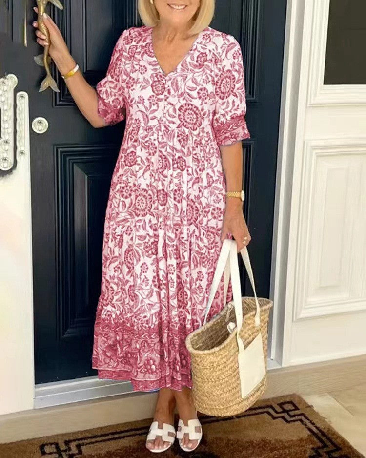 Emily | Robe Bohème À Col V