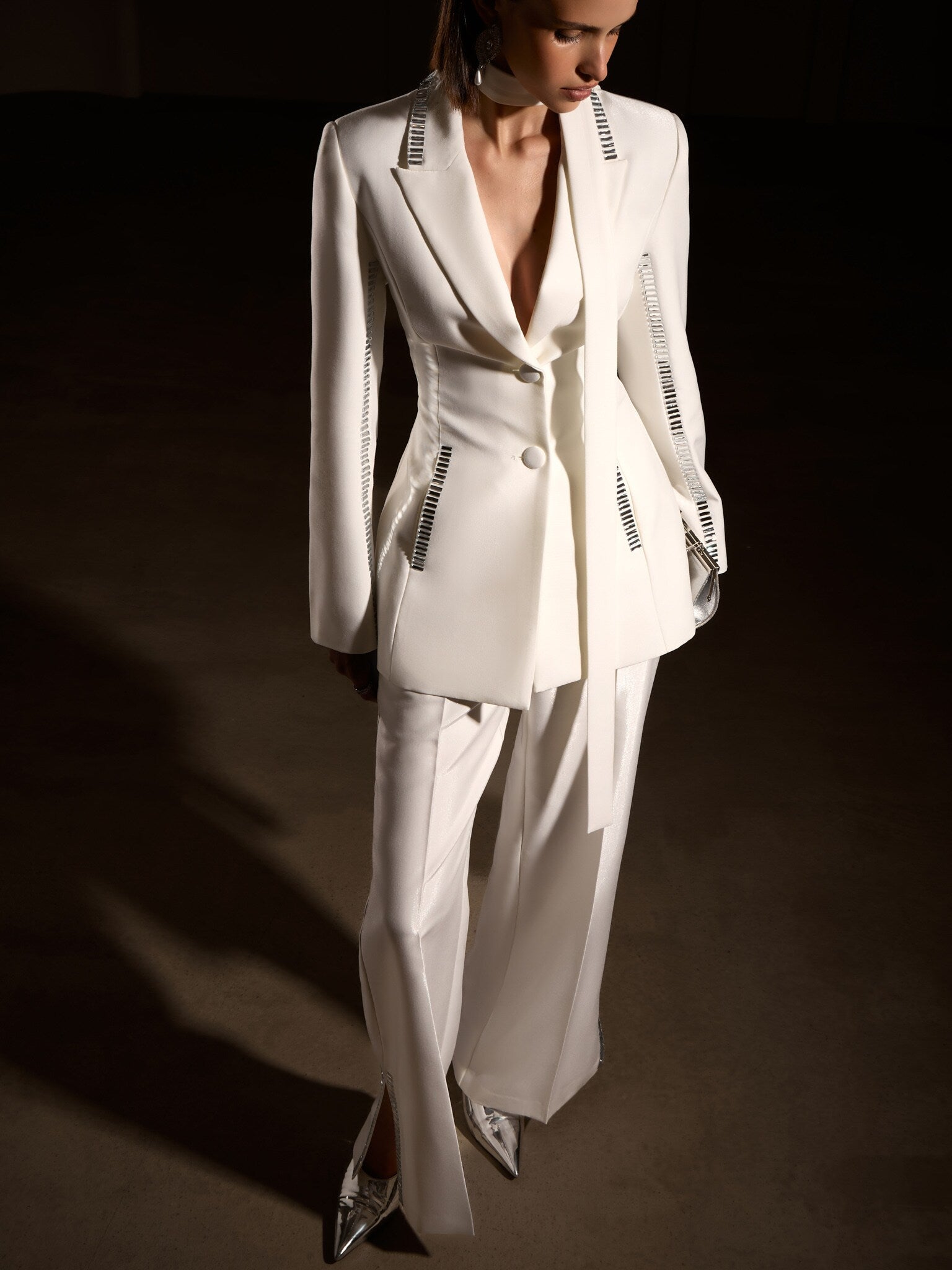 Loungewear Club™️ | Pantalon avec décorations argentées