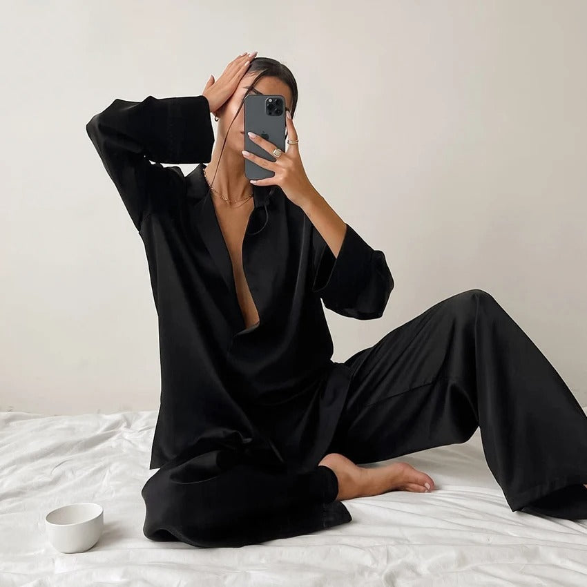 Loungewear Club™️ | Pyjama en soie surdimensionné