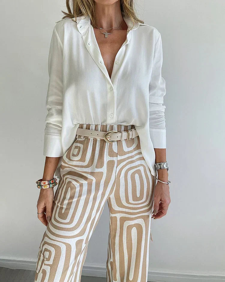 Loungewear Club™ | Ensemble Retro-Chic avec Pantalon Large