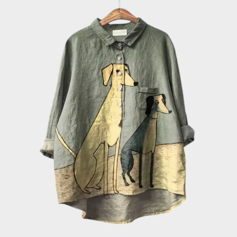 Palmira | Chemise Oversize avec Design Canin
