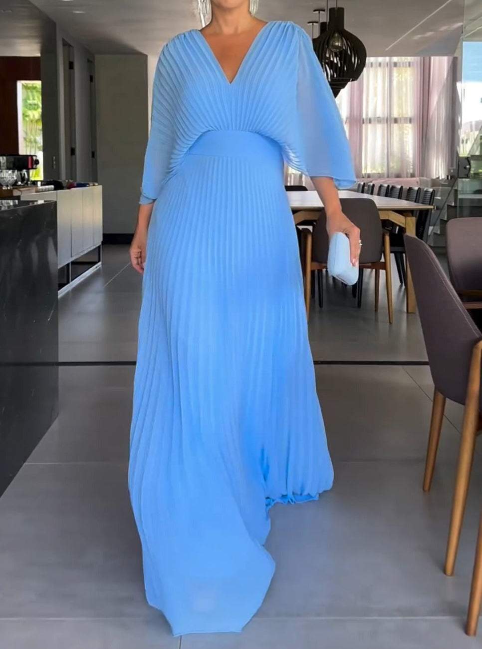 Loungewear Club™ | Robe Plissée Heure Dorée