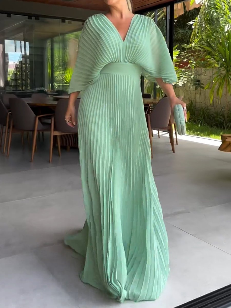 Loungewear Club™ | Robe Plissée Heure Dorée