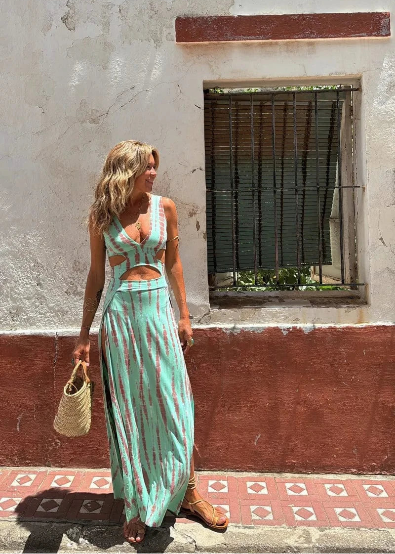 Isaure | Robe imprimée tie-dye