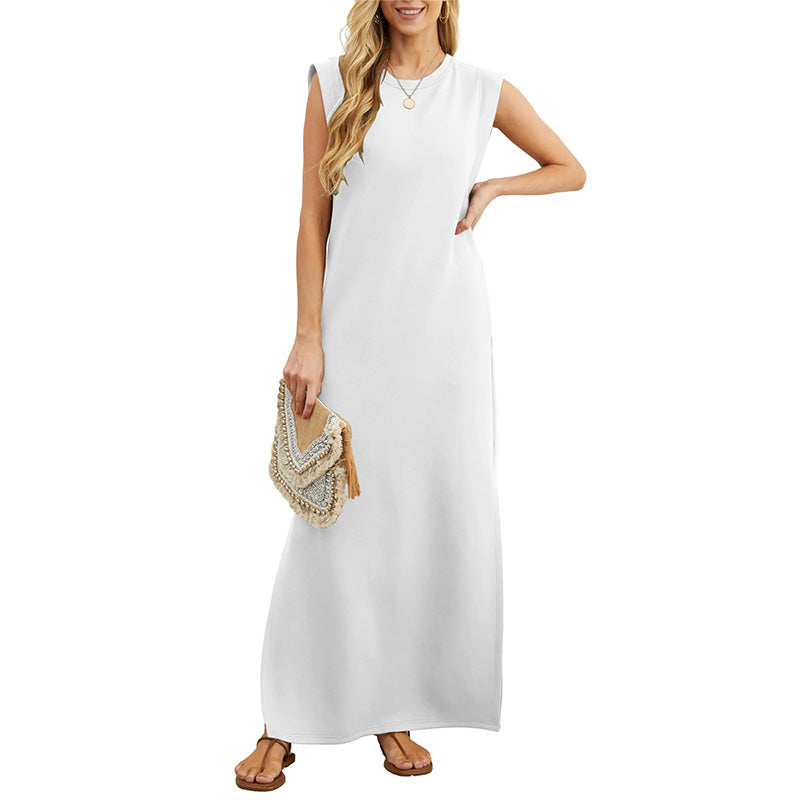 Loungewear Club™ | Robe maxi sans manches au style minimaliste