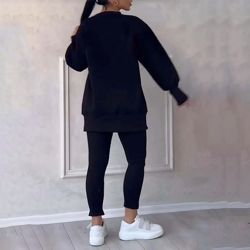 Loungewear Club™ | Ensemble Sweatshirt et Leggings Décontracté