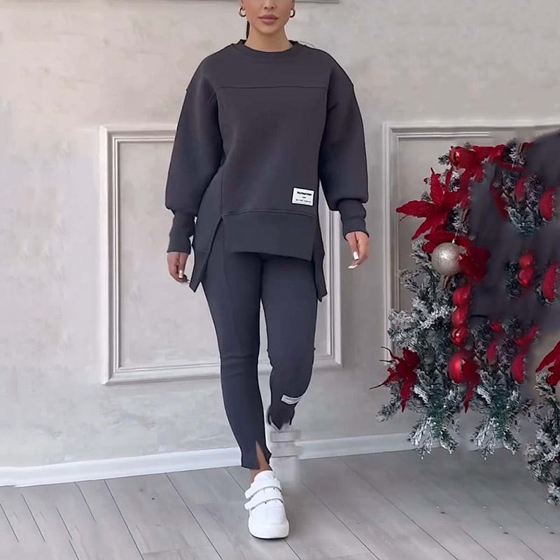 Loungewear Club™ | Ensemble Sweatshirt et Leggings Décontracté