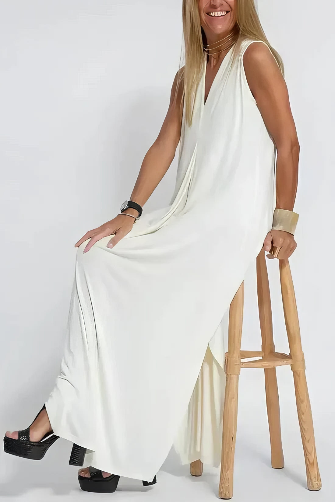Elise | Robe Longue Élégante avec Cardigan Offert
