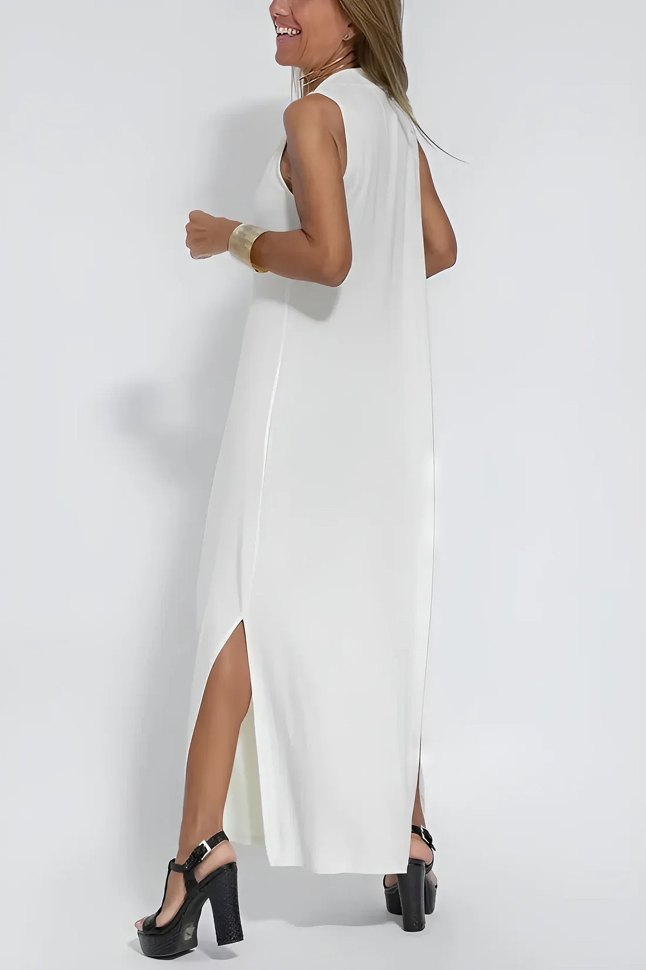 Elise | Robe Longue Élégante avec Cardigan Offert