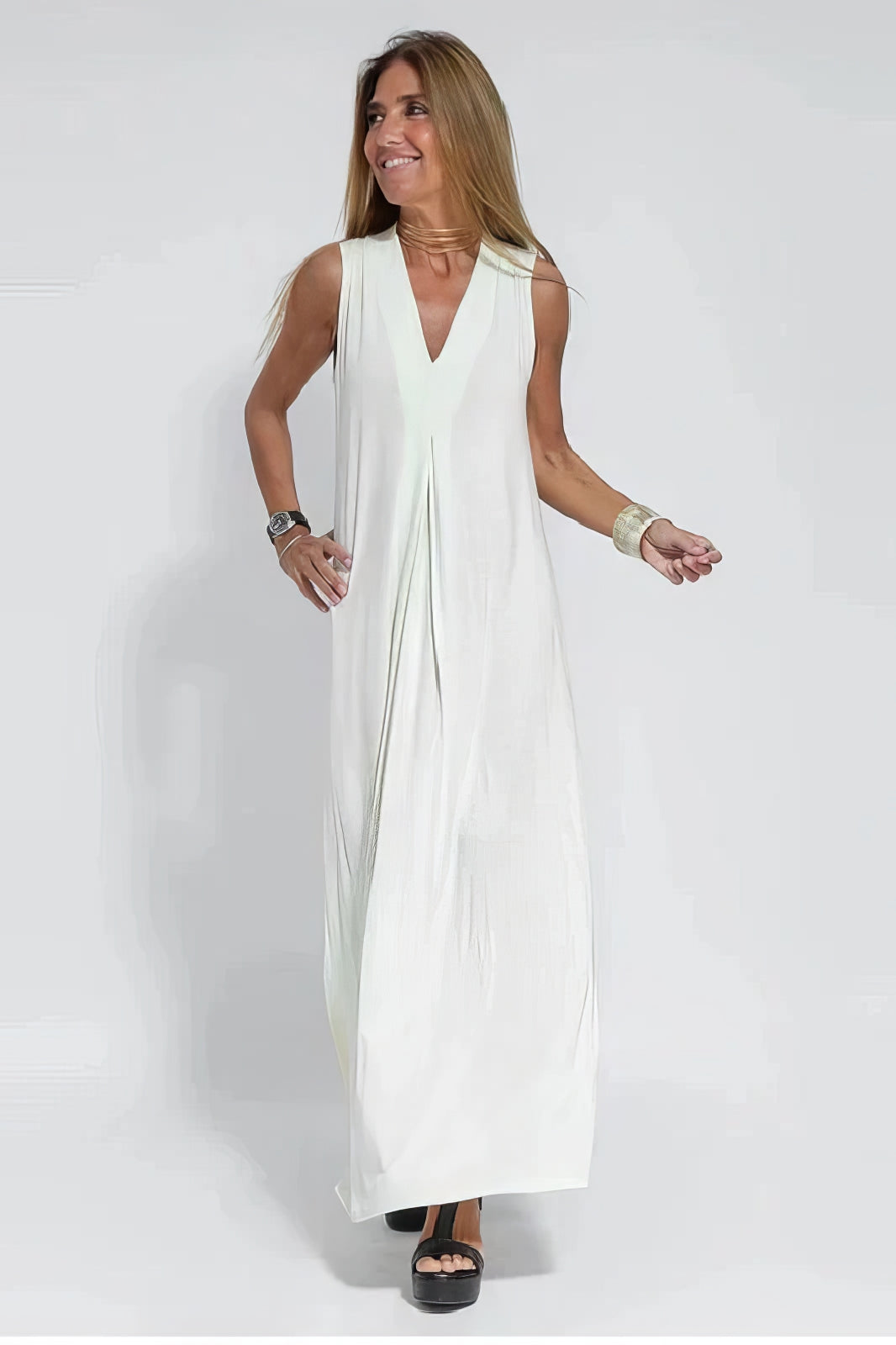 Elise | Robe Longue Élégante avec Cardigan Offert