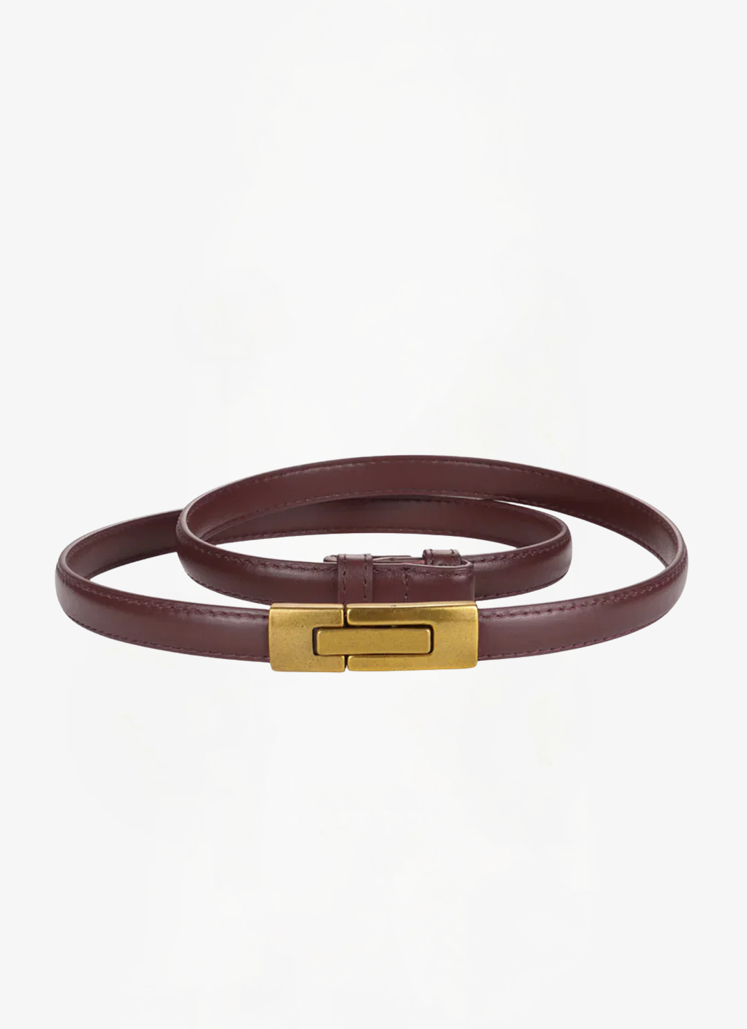 Loungewear Club™ | Ceinture Slim en Cuir Vintage avec Fermeture Magnétique