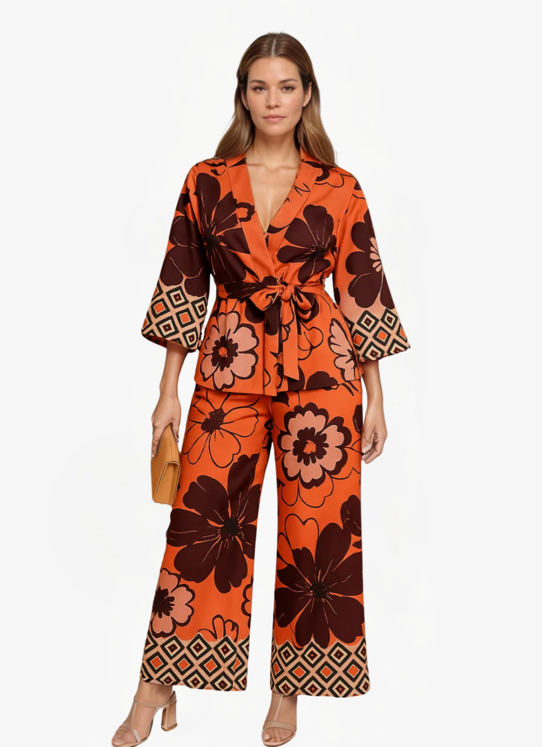 Loungewear Club™ | Ensemble Kimono à Fleurs & Pantalons Amples