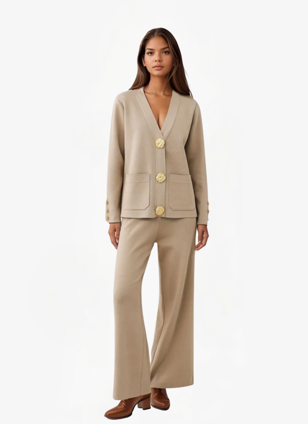 Loungewear Club™ | Ensemble tricot avec patte de boutonnage