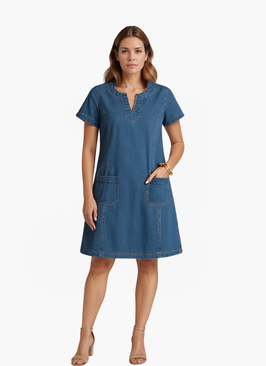 Loungewear Club™ | Robe tunique en jean avec poches