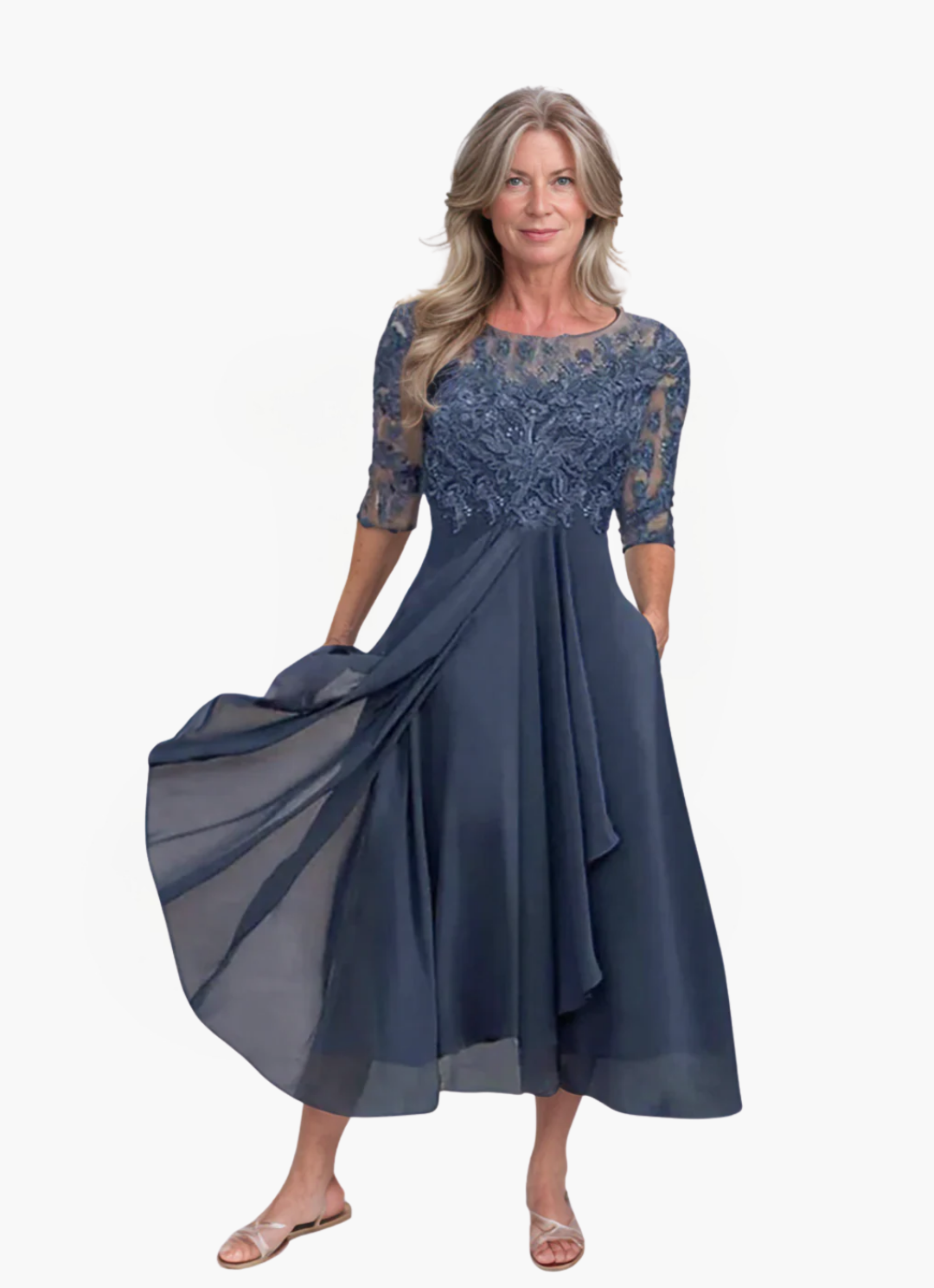 Loungewear Club™ | Robe en Chiffon Élégante