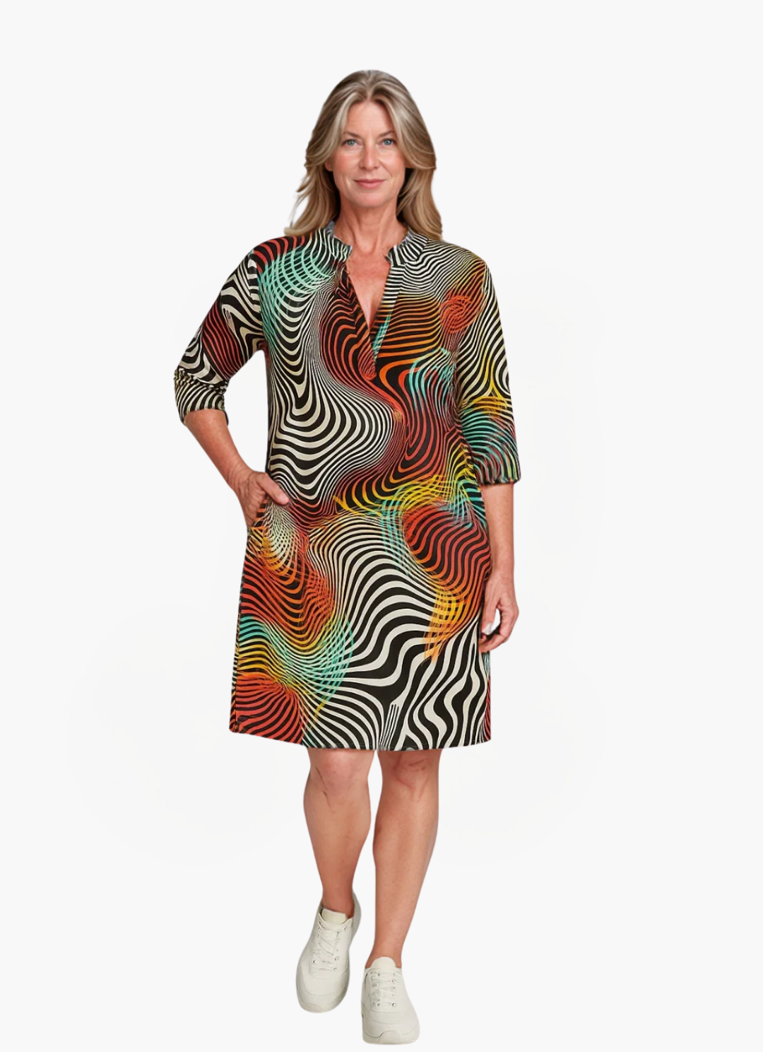 Loungewear Club™ | Robe à illusion optique et coupe T-shirt