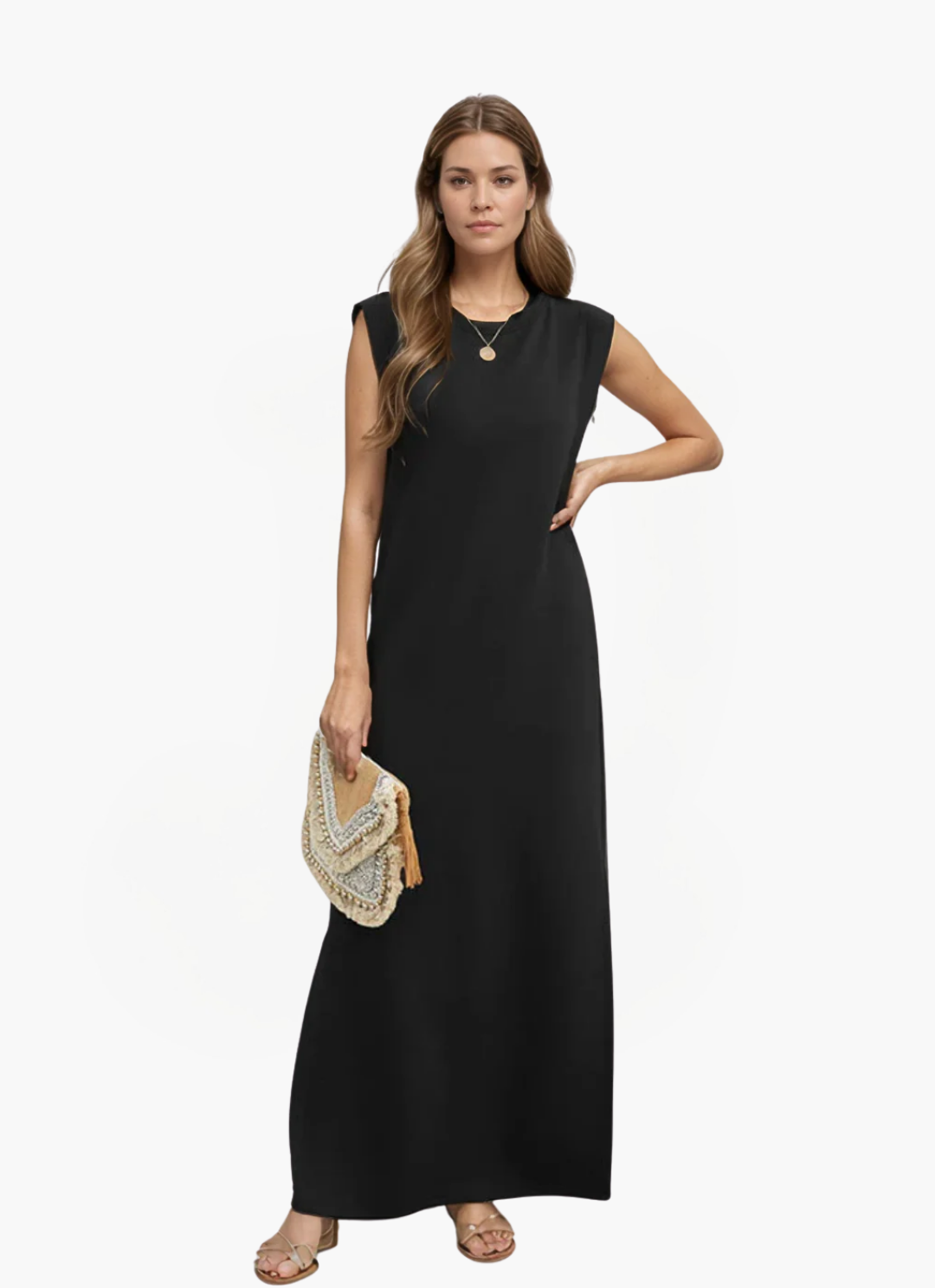 Loungewear Club™ | Robe maxi sans manches au style minimaliste