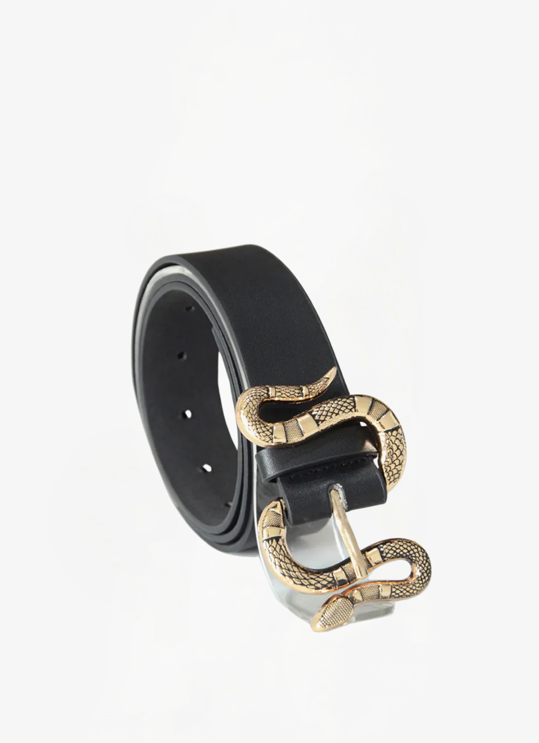 Loungewear Club™ | Ceinture en cuir avec boucle serpent tout-en-un