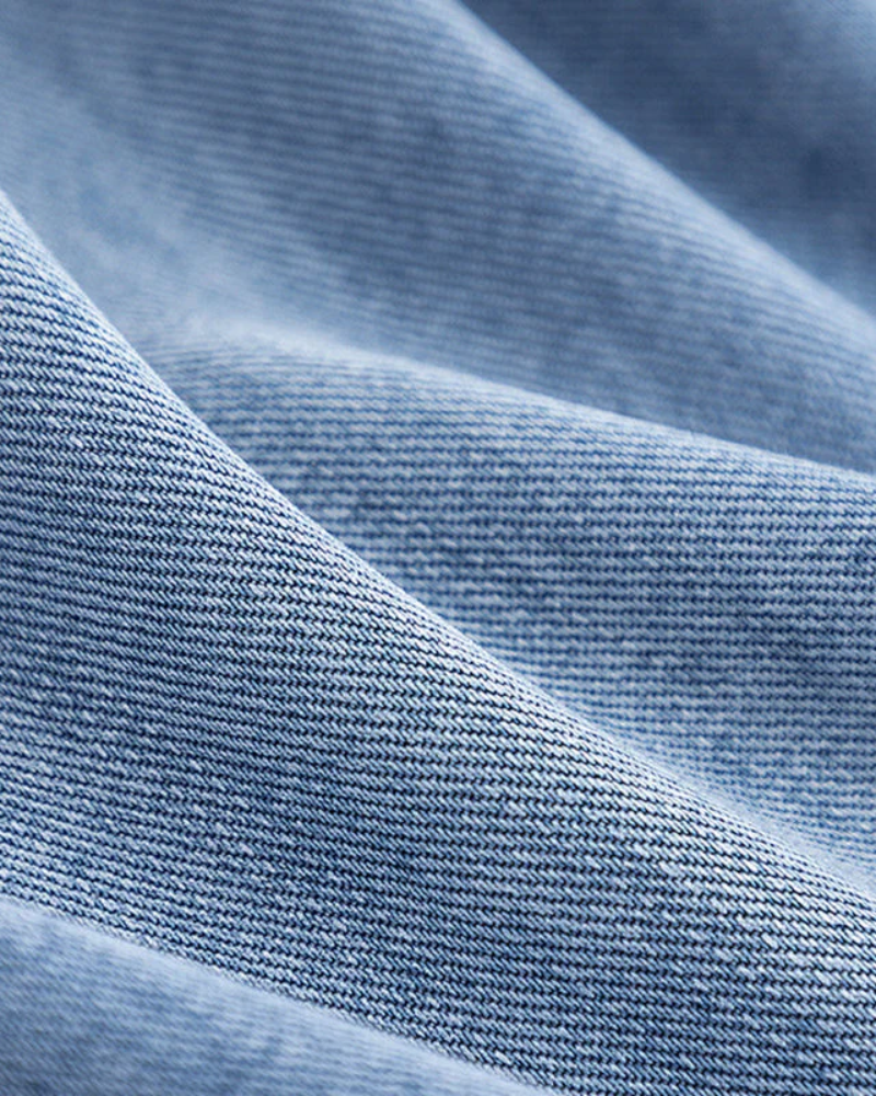 MARITES - MANTEAU EN DENIM ET EN CUIR SUEDE