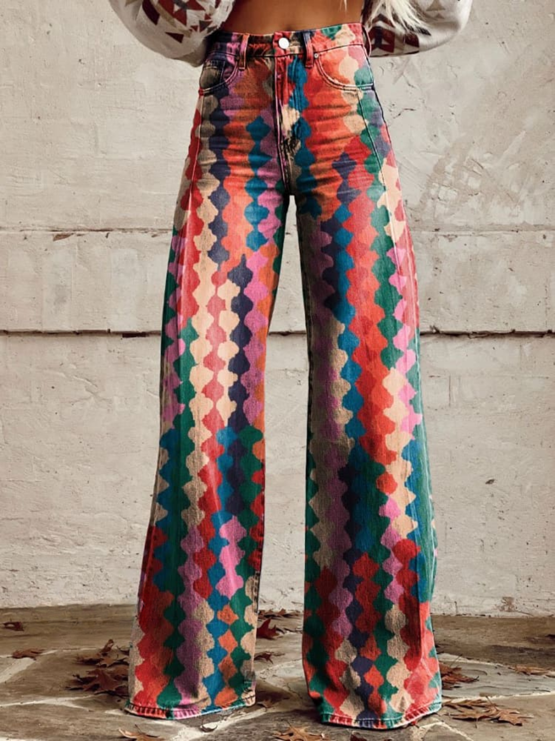 AMÉLIE | Pantalon Large Bohémien Élégant et Confortable