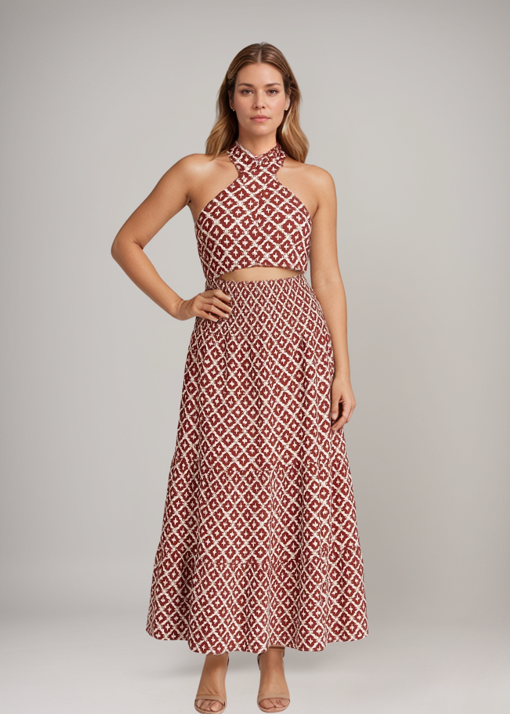 Loungewear Club™ | Ensemble à col halter au look de fleurs du désert