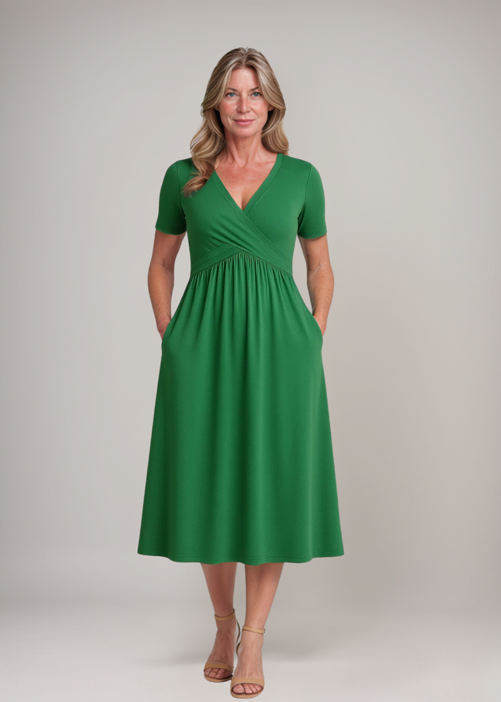 Loungewear Club™ | Robe midi à décolleté en V