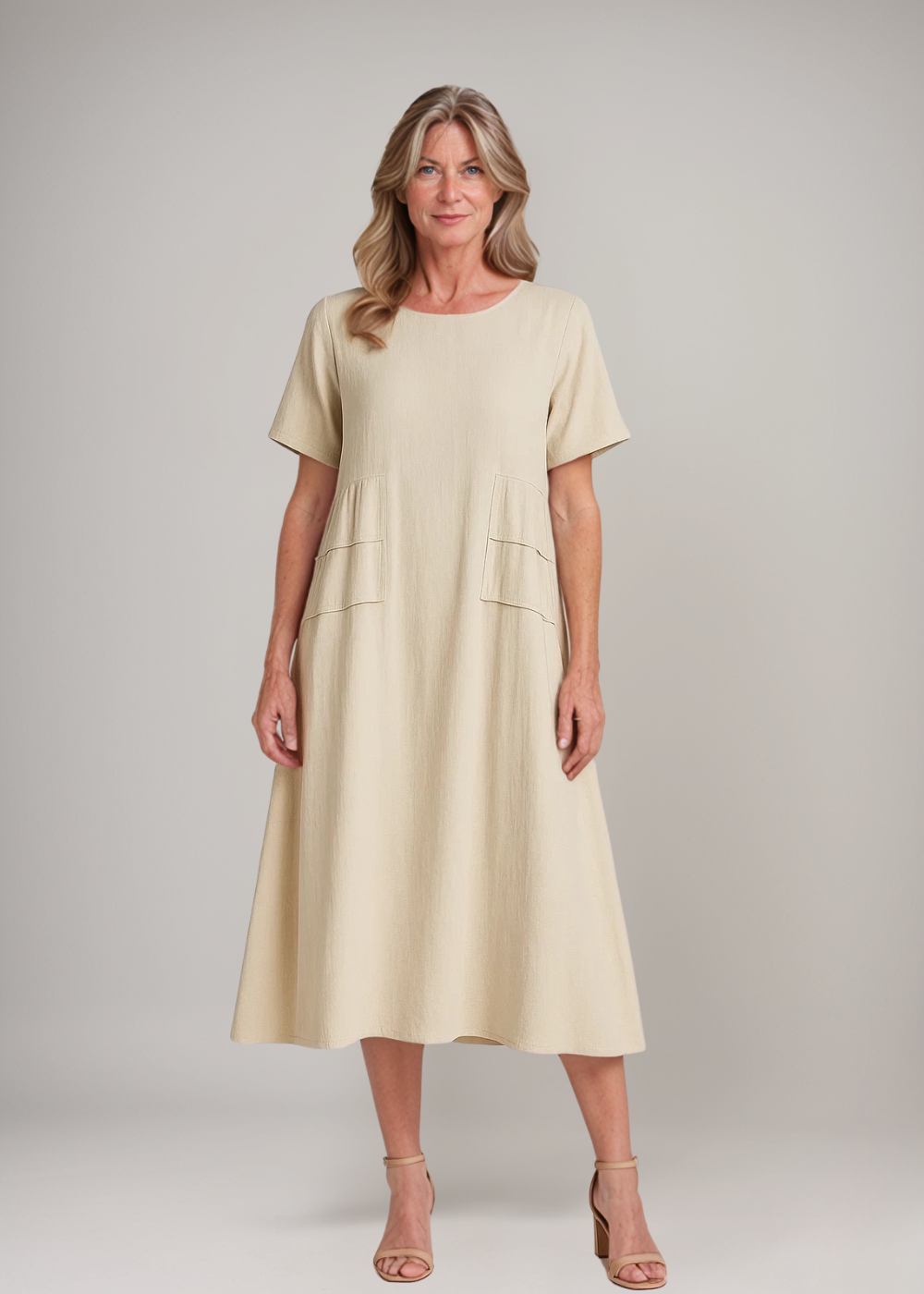 Loungewear Club™ | Robe midi décontractée avec poches