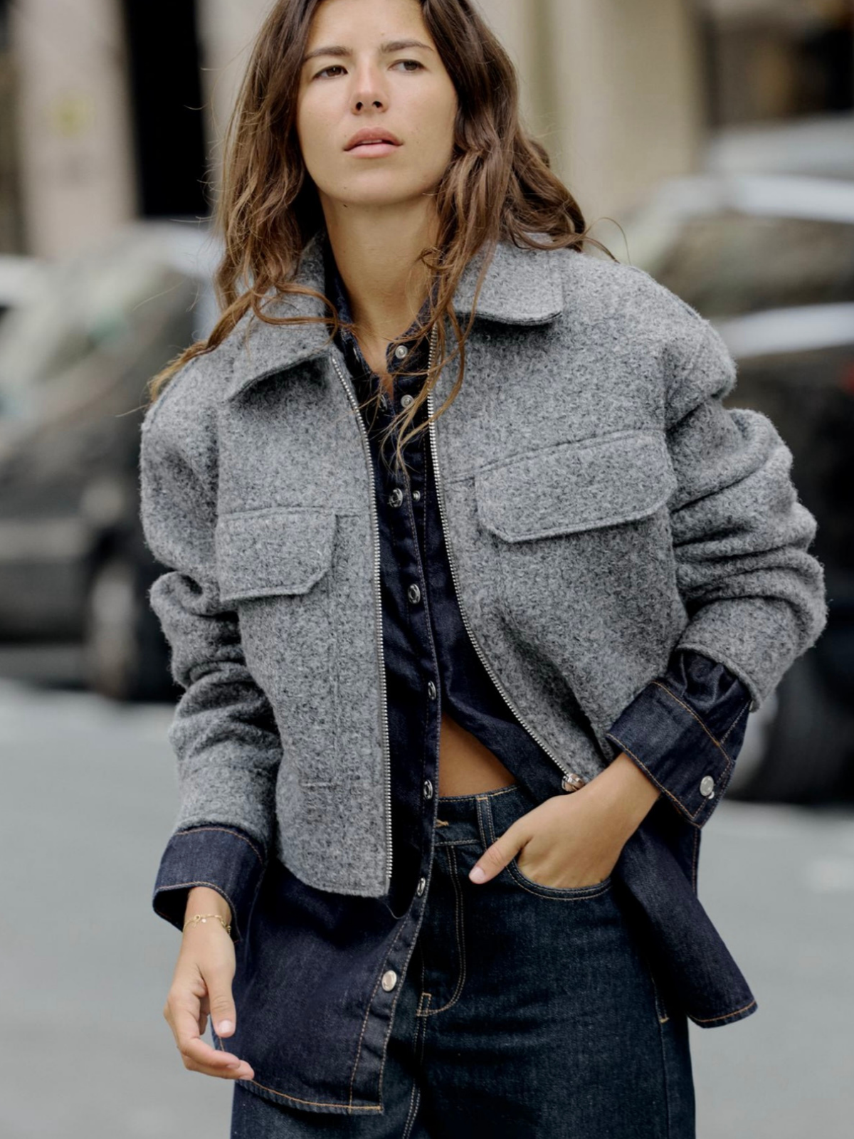 Loungewear Club™️ | Veste bouclée grise