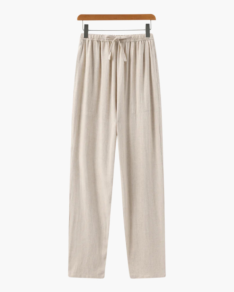 Loungewear Club™️ | Pantalon en Lin (Coupe Slim)