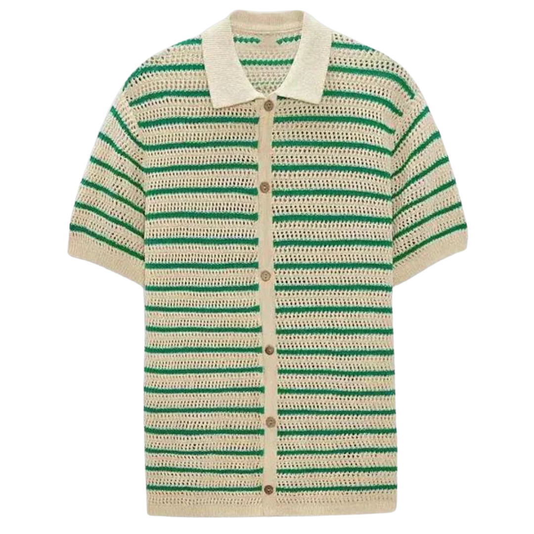 Loungewear Club™ - Chemise Tricotée à Boutons