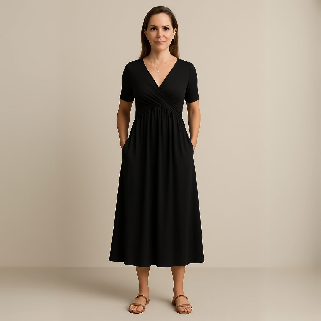 Loungewear Club™ | Robe midi à décolleté en V