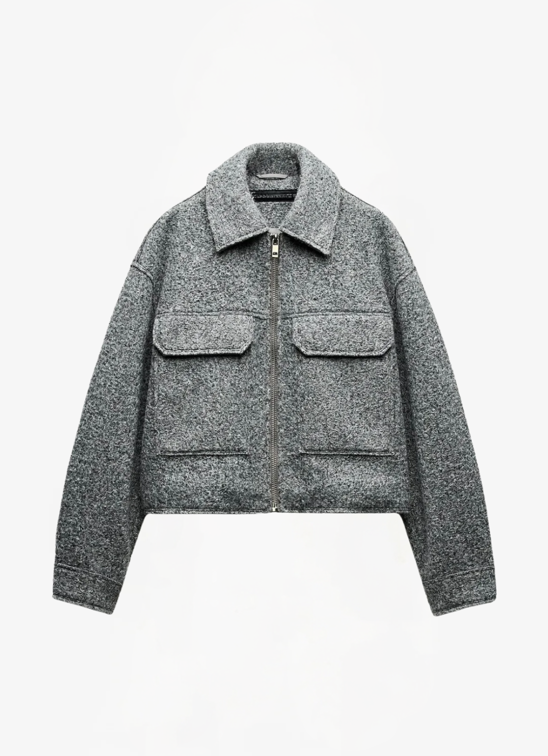 Loungewear Club™️ | Veste bouclée grise